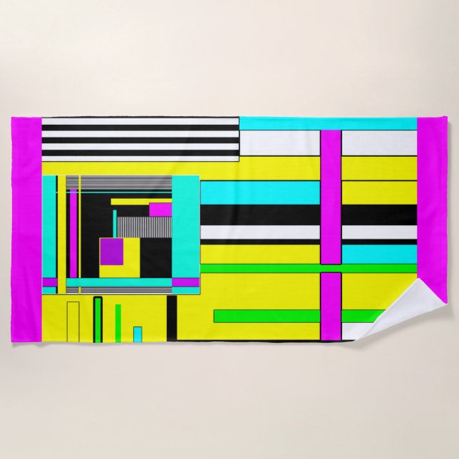 Serviette De Plage Bright abstract (Devant)