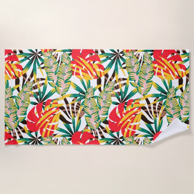 Serviette De Plage Bright Tropical (Devant)