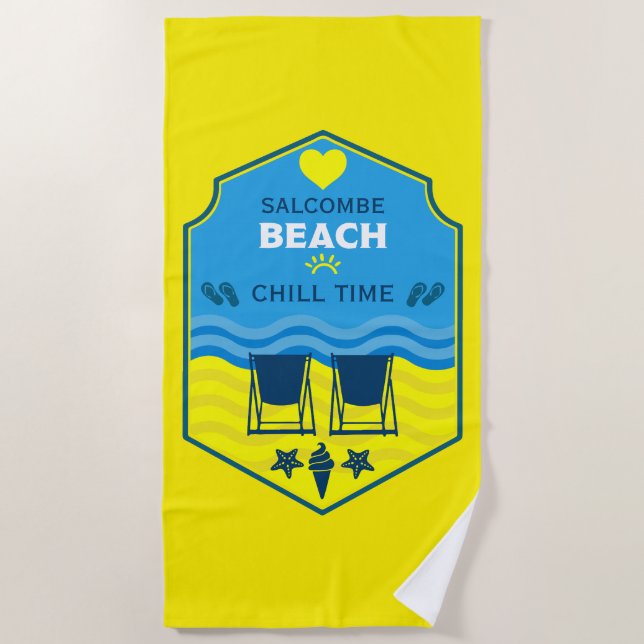 Serviette De Plage British Beach Theme Gift (Devant)