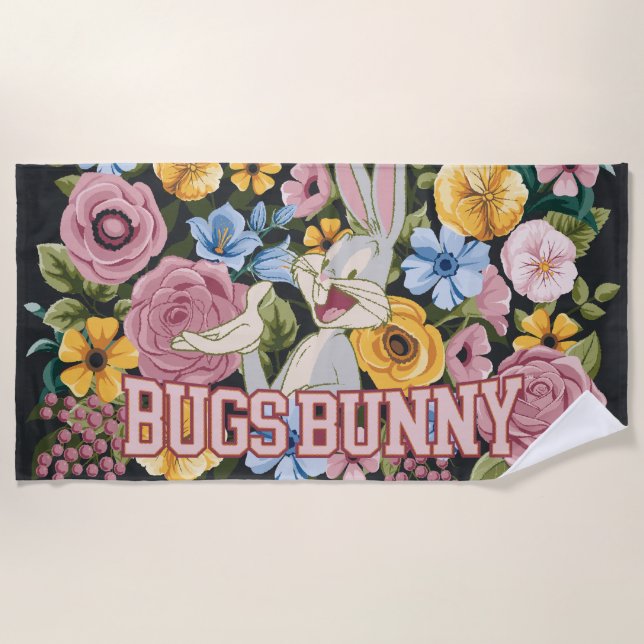Serviette De Plage Broderie florale de BUGS BUNNY™ (Devant)