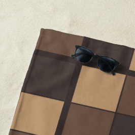 Serviette De Plage Brown Checkers