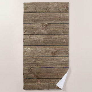 Serviette De Plage Brown Motif de céréales en bois Zen
