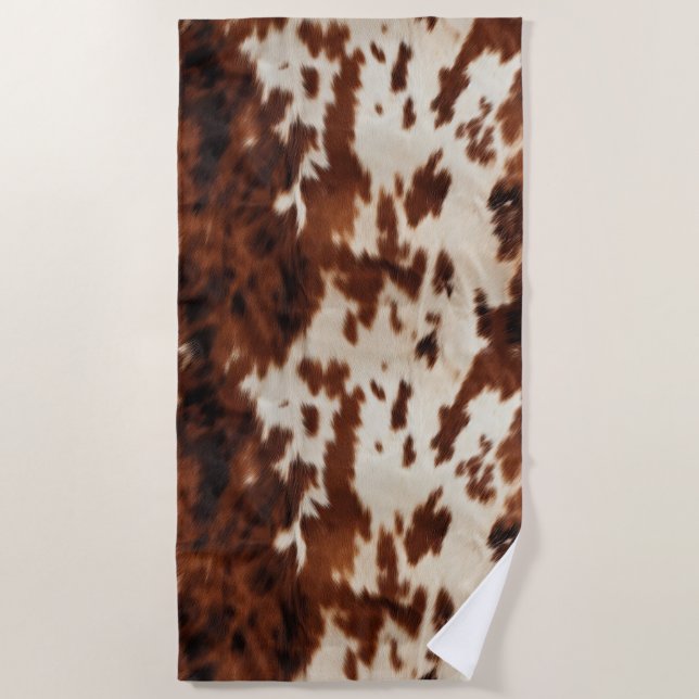 Serviette De Plage Brown noir blanc (Devant)