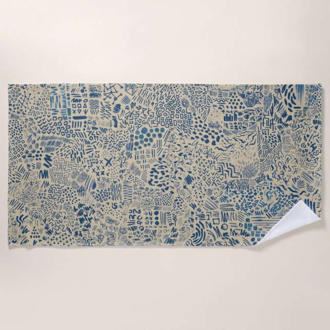 Serviette De Plage Bruit mental V01 (Devant)