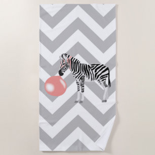 Serviette De Plage Buble Gum Zebra Blowbble