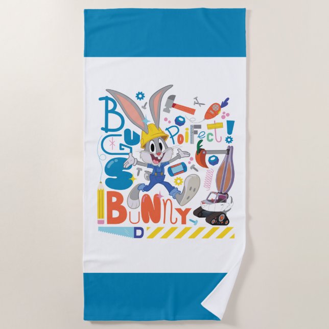 Serviette De Plage BUGS BUNNY BUILDERS™| BUGS BUNNY™ Work Tools (Devant)