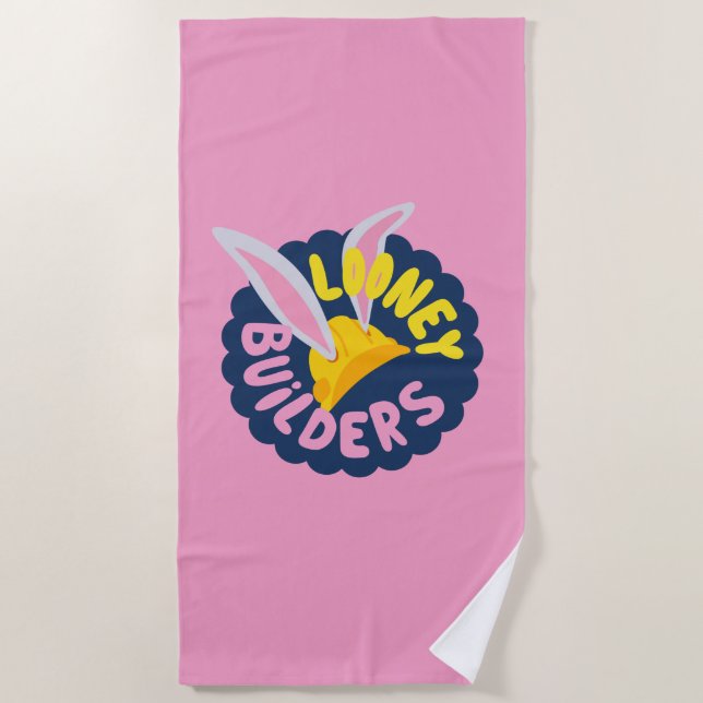 Serviette De Plage BUGS BUNNY BUILDERS™| Hard Hat Scalloped Logo (Devant)