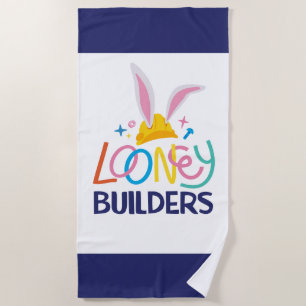 Serviette De Plage BUGS BUNNY BUILDERS™ Logo empilé Casque de Chanti