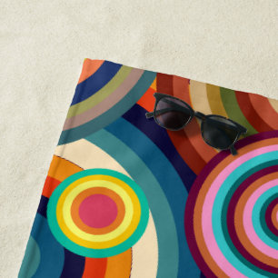 Serviette De Plage Bullseyes colorés