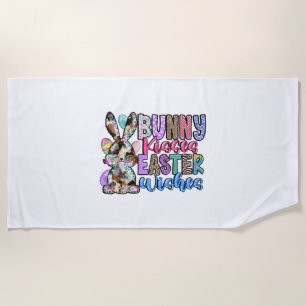 Serviette De Plage Bunny Baisers souhaits de Pâques
