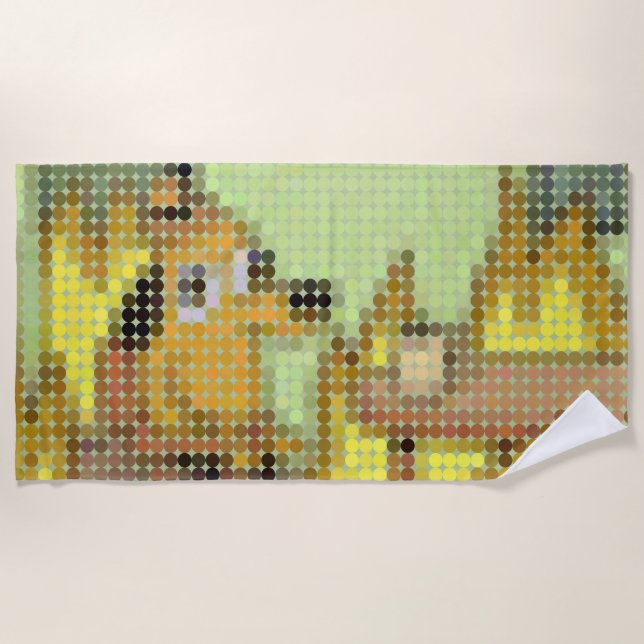 Serviette De Plage "Ça va" Mème Pixeldot (Devant)