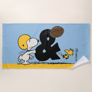 Serviette De Plage cacahuètes   Football Snoopy & Woodstock
