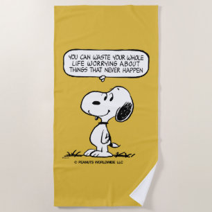 Serviette De Plage cacahuètes Snoopy Vous ne pouvez pas regarder to