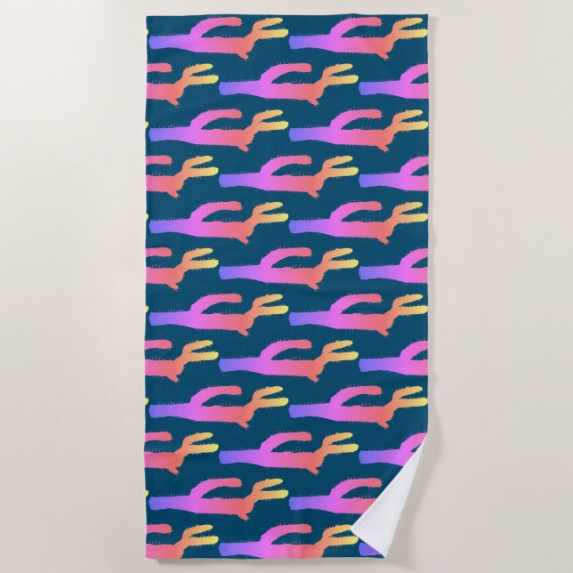 Serviette De Plage Cactus violet Motif Cactus Plantes (Devant)