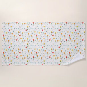 Serviette De Plage Cadeau d'anniversaire   La Terre Rire En Fleurs