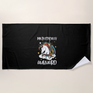 Serviette De Plage Cadeau de design de licorne majestueusement maladr