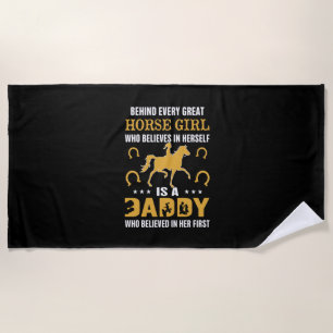 Serviette De Plage Cadeau Équestre Derrière Chaque Grande Fille de