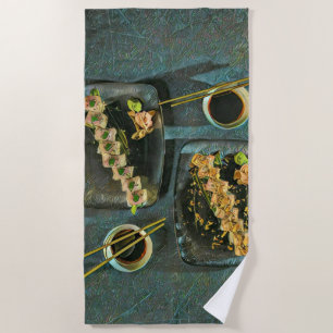 Serviette De Plage Cadeau Japonais Amateurs de nourriture