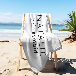 Serviette De Plage Cadeau Personnalisé Demoiselle d'Honneur Mariage C