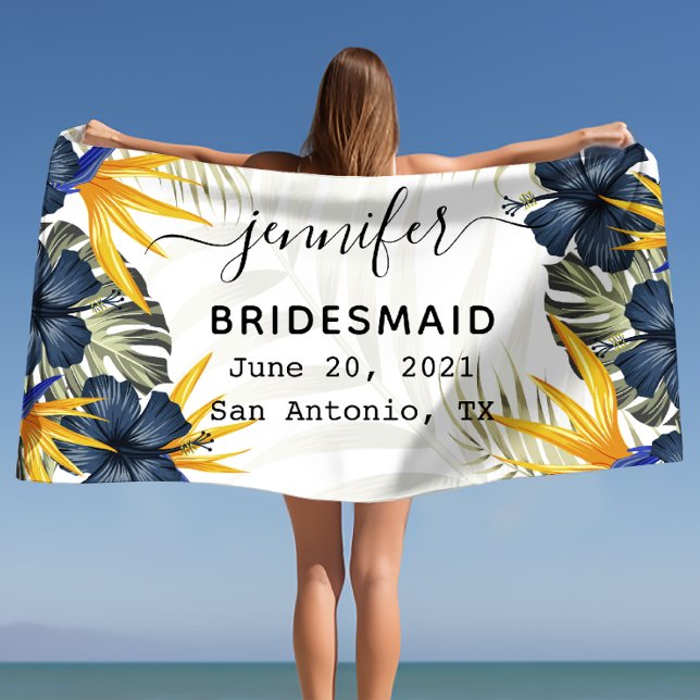 Serviette De Plage Cadeaux de Mariage Cadeau de Fête de Bachelorette, (Wedding Gifts Bachelorette Party Gift, Wedding Bea Beach Towel)