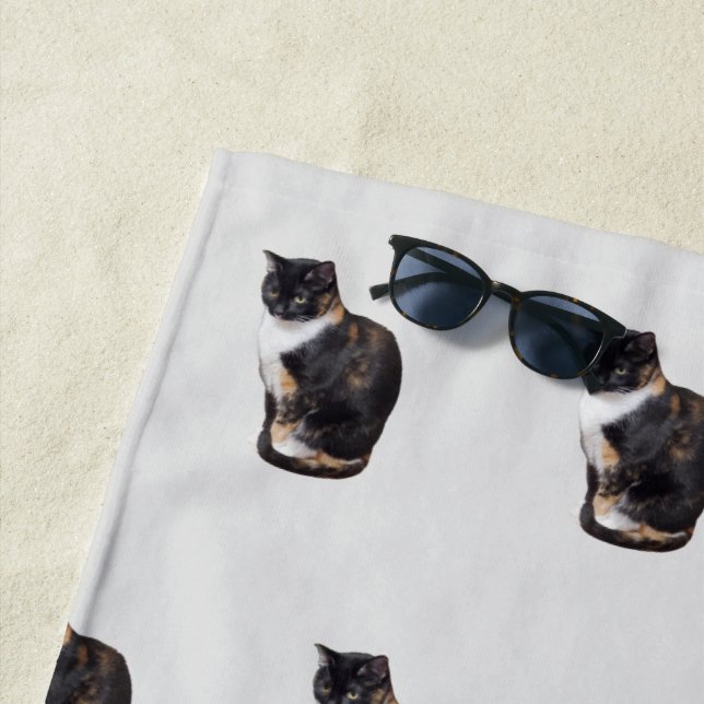 Serviette De Plage Calico Poing Chat (En situation)