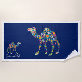 Serviette De Plage Camel aux fleurs colorées