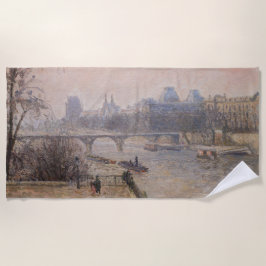 Serviette De Plage Camille Pissarro - La Seine et le Louvre