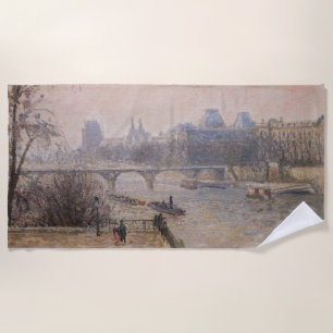Serviette De Plage Camille Pissarro - La Seine et le Louvre