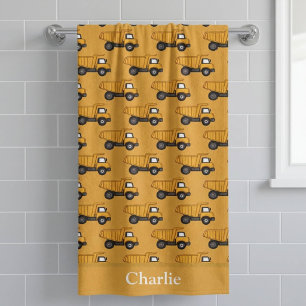 Serviette De Plage Camion à benne personnalisé pour enfants