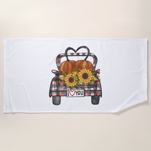 Serviette De Plage Camion Halloween (Devant)