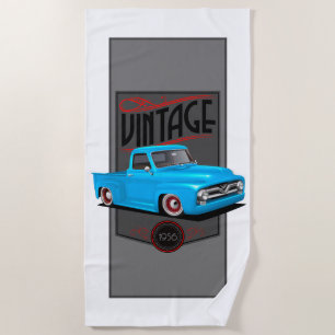 Serviette De Plage Camion Vintage Blue 1956