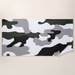 Serviette De Plage Camouflage gris urbain n° 15 imprimé 