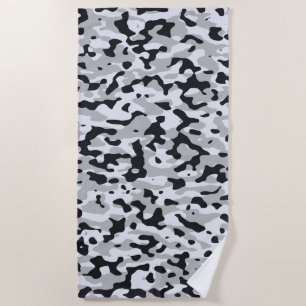 Serviette De Plage Camouflage urbain à haut contraste
