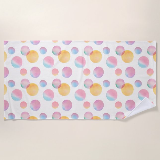 Serviette De Plage Candy Bubbles Vibrant Beach Towne (Devant)