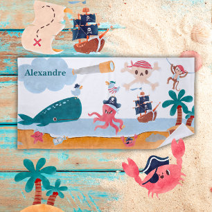 Serviette De Plage Caraïbes Pirates Island Ocean Whale Boys