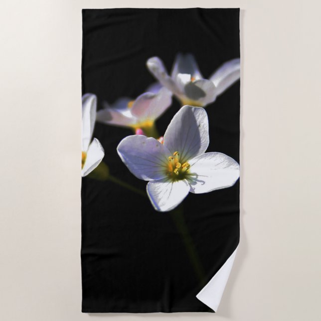 Serviette De Plage Cardamine Pratensis Fleurs btcna (Devant)