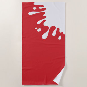 Serviette De Plage Cardinal blanc Paint Splash Rouge