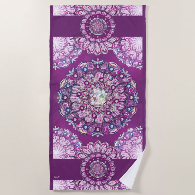 Serviette De Plage Cardinal Red Rosace (Devant)