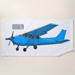 Serviette De Plage Caricature d'avion à voilure fixe