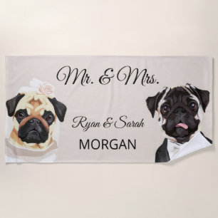 Serviette De Plage Carlin Couple Marié Groom M et Mme