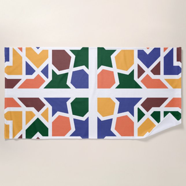 Serviette De Plage Carreaux andalous 1 (Devant)