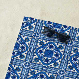 Serviette De Plage Carrelage méditerranéen, Portugais, Azulejo, Majol