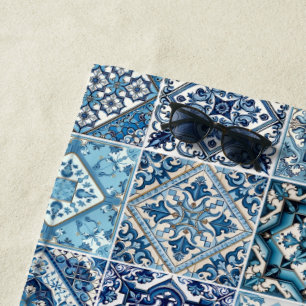 Serviette De Plage Carrelage méditerranéen, Portugais, Azulejo, Majol