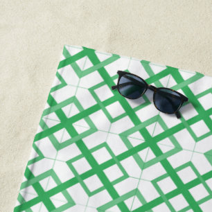 Serviette de plage - Carrés entrelacés