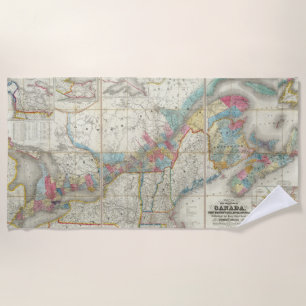 Serviette De Plage Carte des provinces du Canada