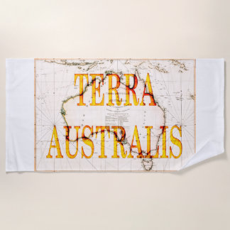 Serviette De Plage Carte Terra Australis 1814