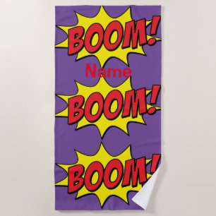 Serviette De Plage Cartoon Boom Thunder_Cove