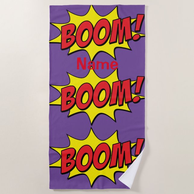 Serviette De Plage Cartoon Boom Thunder_Cove (Devant)