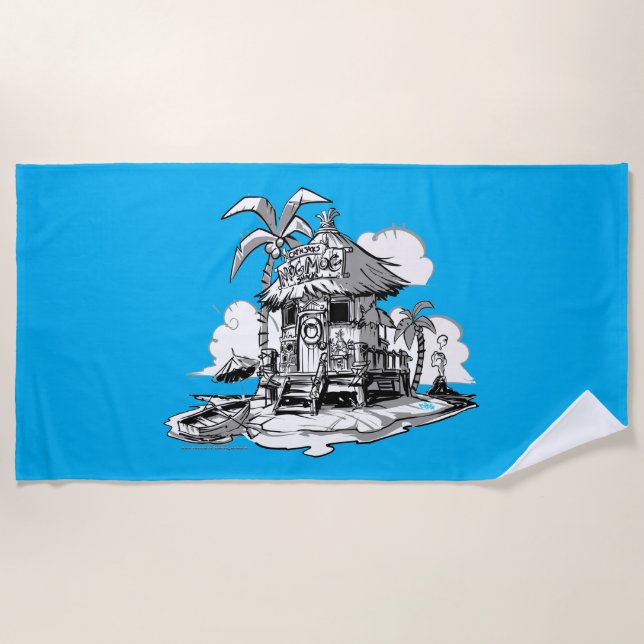 Serviette De Plage Casquette'n Jack's Mog Mog Shack Beach Towel (Devant)