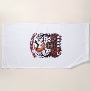 Serviette De Plage Cauchemar avant la tasse de crâne de Halloween de